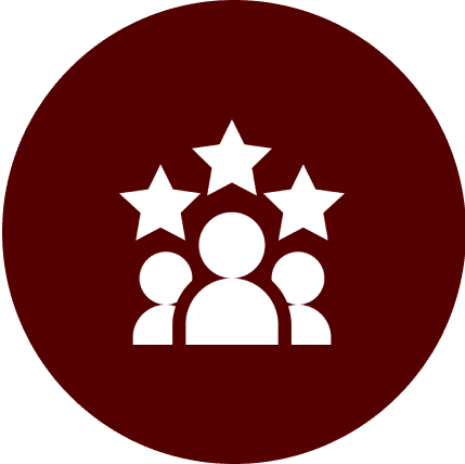 Three people with stars above them.
