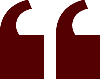 Dark red quotation marks on black background.